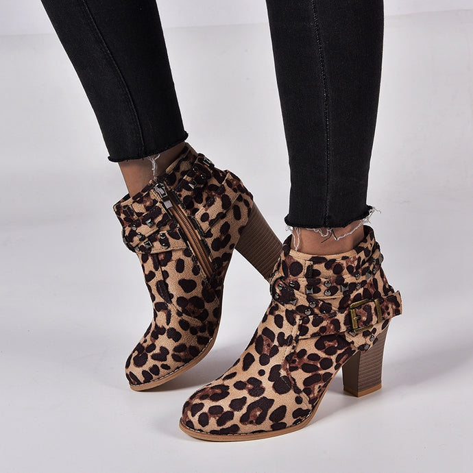 Women's Ankle Boots Leopard Boots